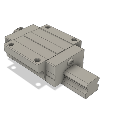 AIRTAC PROFILE RAIL ASSEMBLY&lt;br&gt;LSH 30MM HIGH ACCURACY, NO PRELOAD, STANDARD TOP MOUNTING FLANGE - STANDARD BLOCK, RAIL L = 1000MM QTY: 1 BLOCK